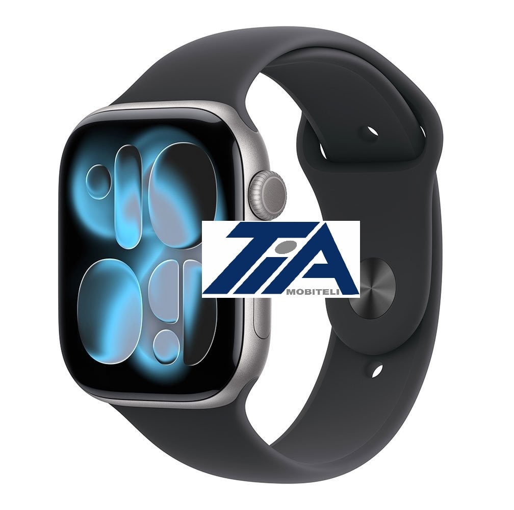 Apple Watch Series 11 GPS 46mm Space Grey Aluminium Case with Black Sport Band - S/M